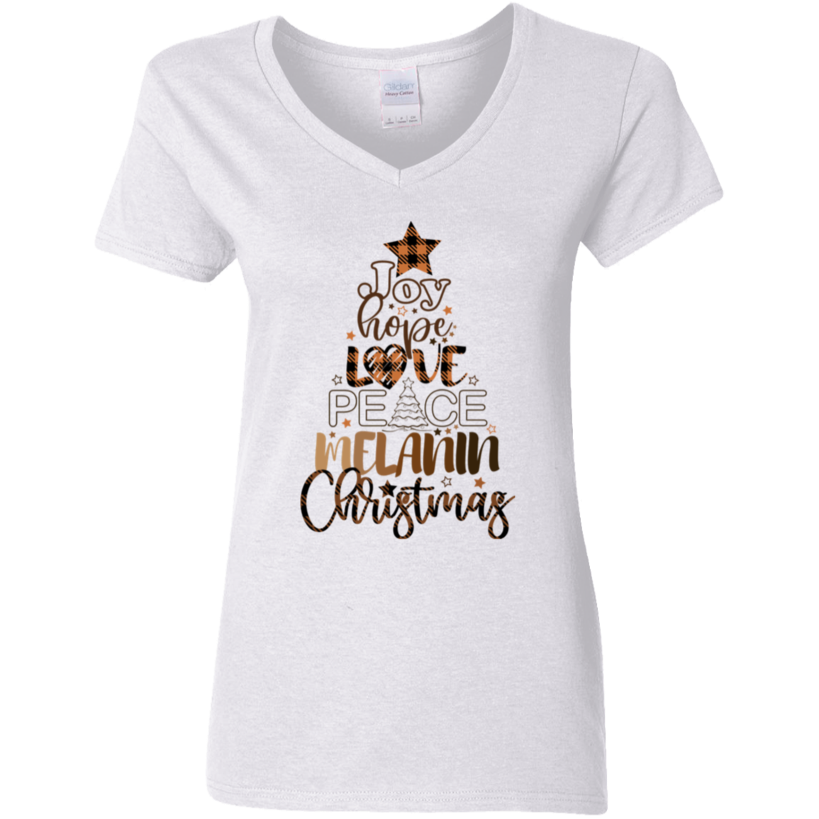 Love, Joy & Melanin Christmas T-Shirt